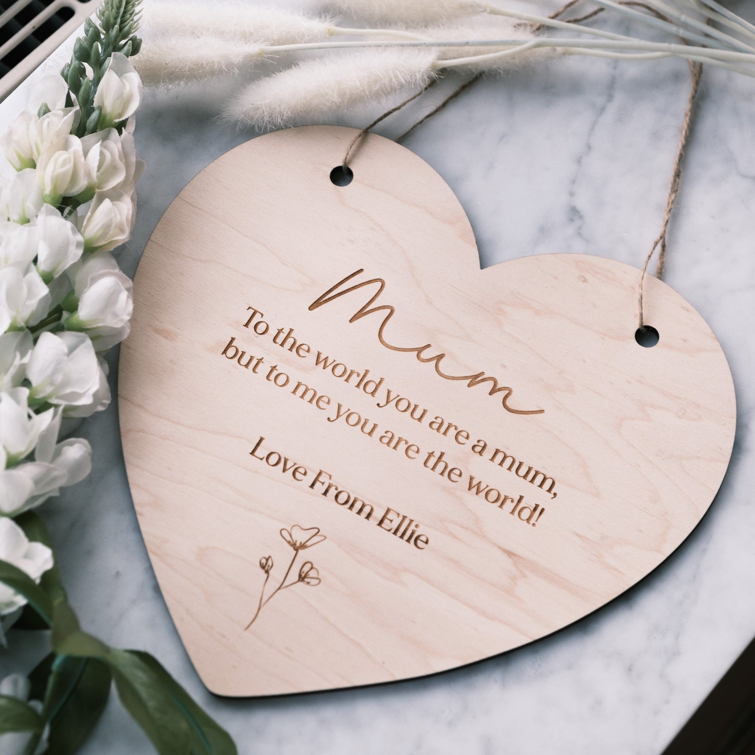 Personalised Heart Gift for Mum Sign