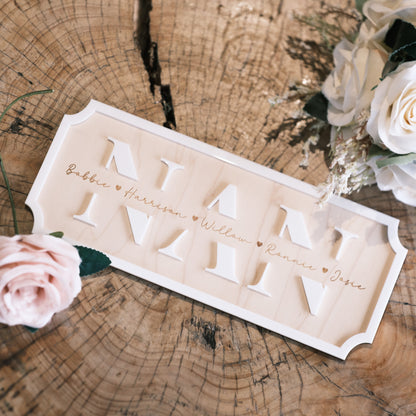 Personalised Nan Gift Sign