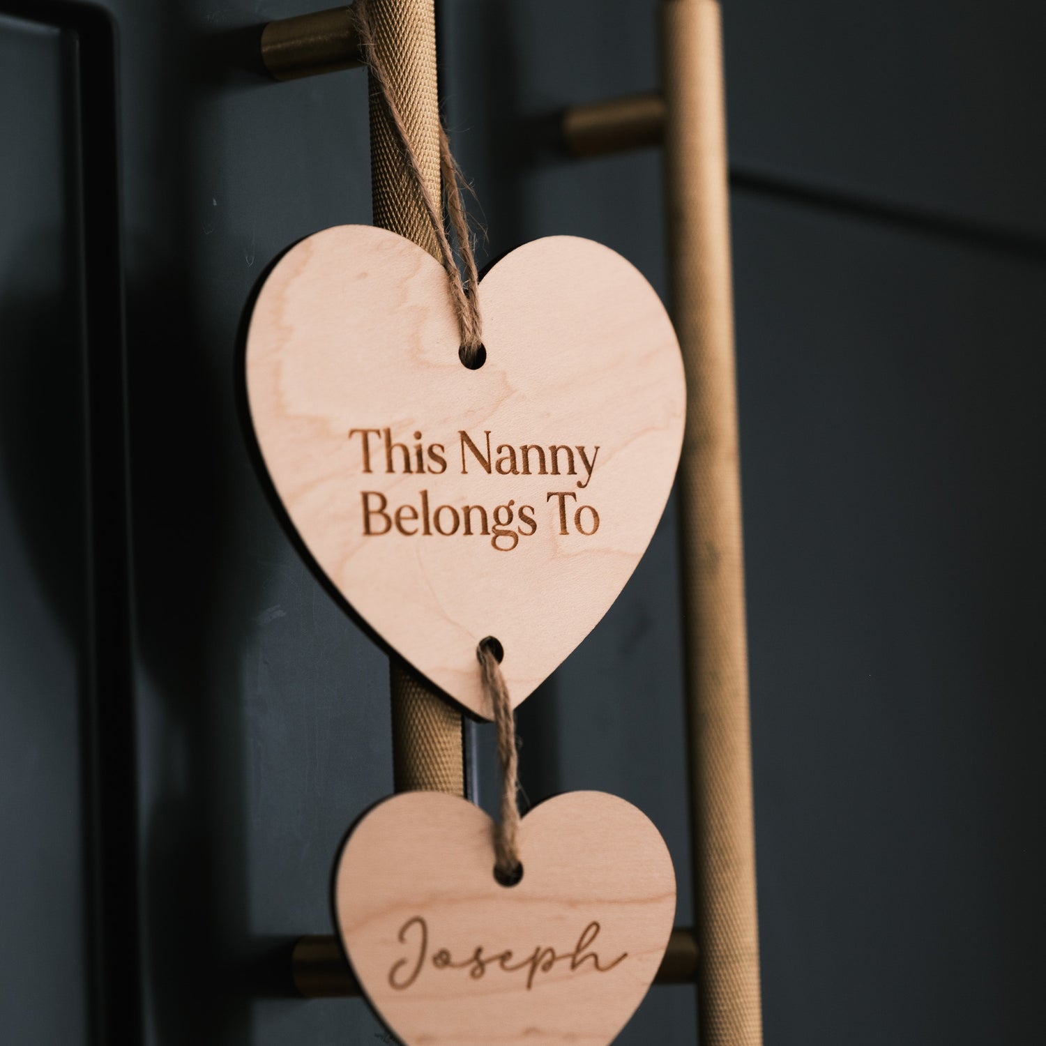 Personalised Nanny Belongs To Sign | Nanny &amp; Grandma Heart Wall Hanging Gift