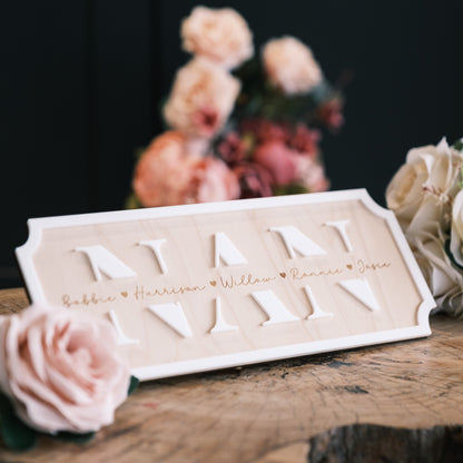 Personalised Nan Gift Sign