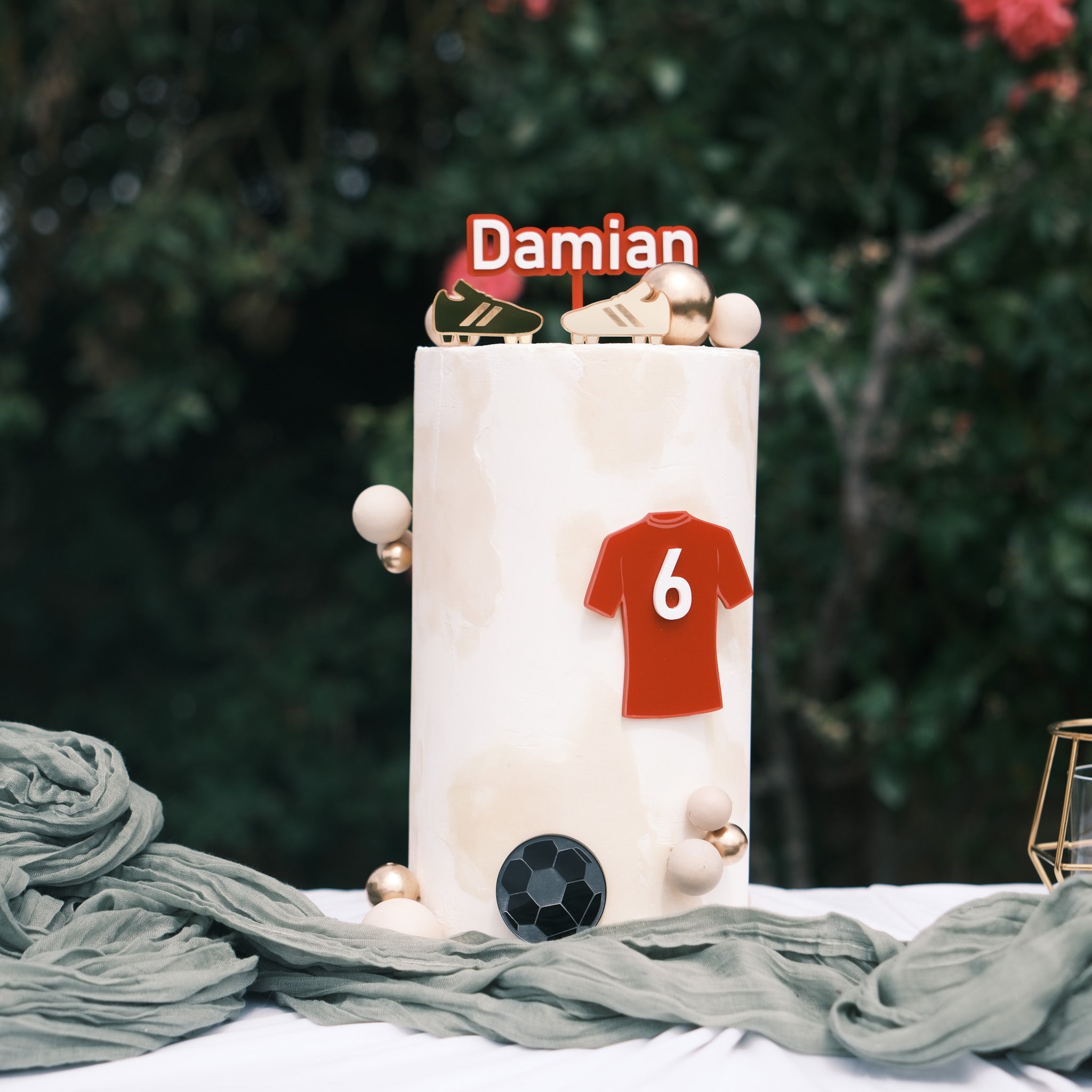 Personalised football cake decorations