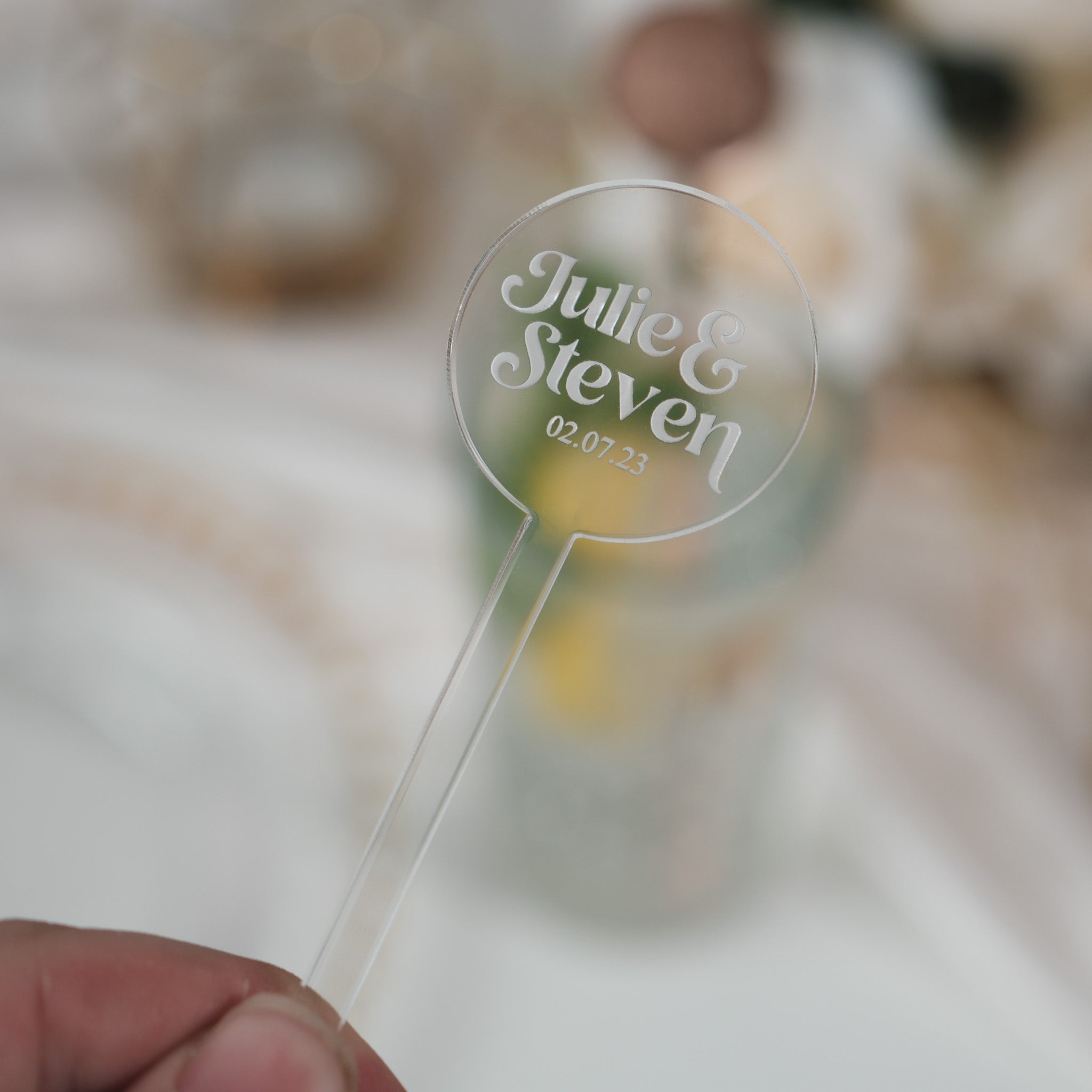 Personalised cocktail sticks