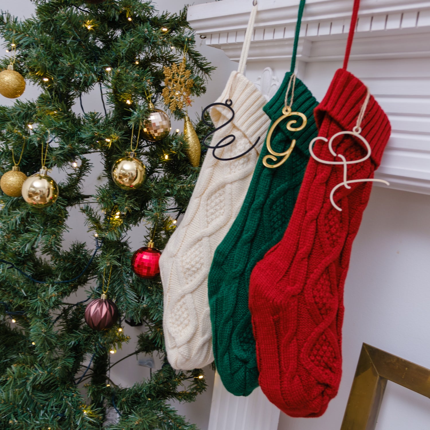 Knitted Christmas stocking 