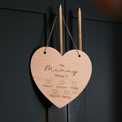 Personalised Heart Gift for mum Sign