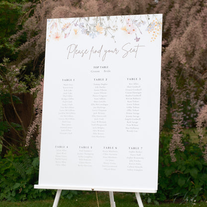 floral seating chart