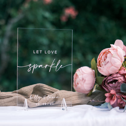 Let love Sparkle wedding sign