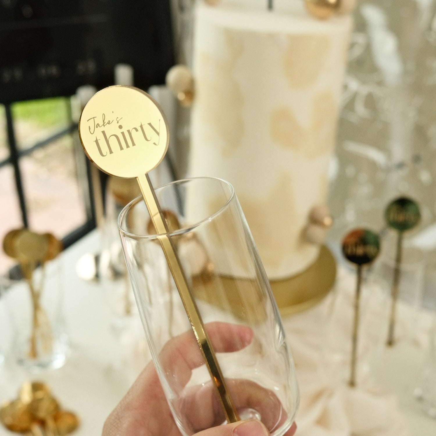 Personalised Birthday Party Drink Stirrers