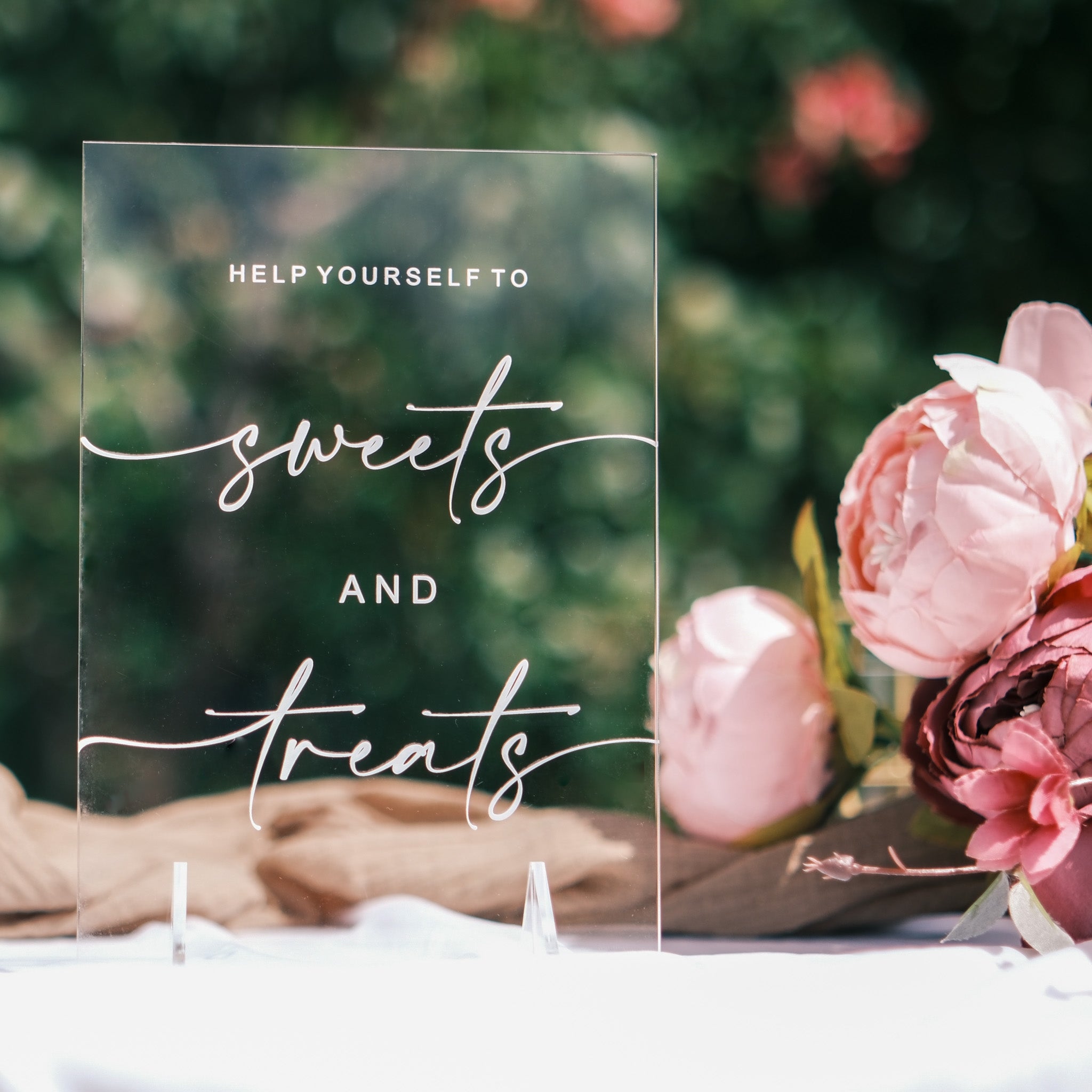 Wedding reception signage