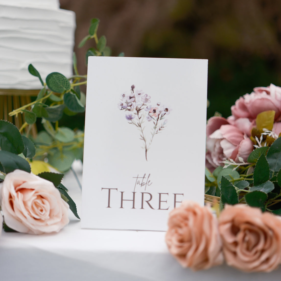 Floral table numbers