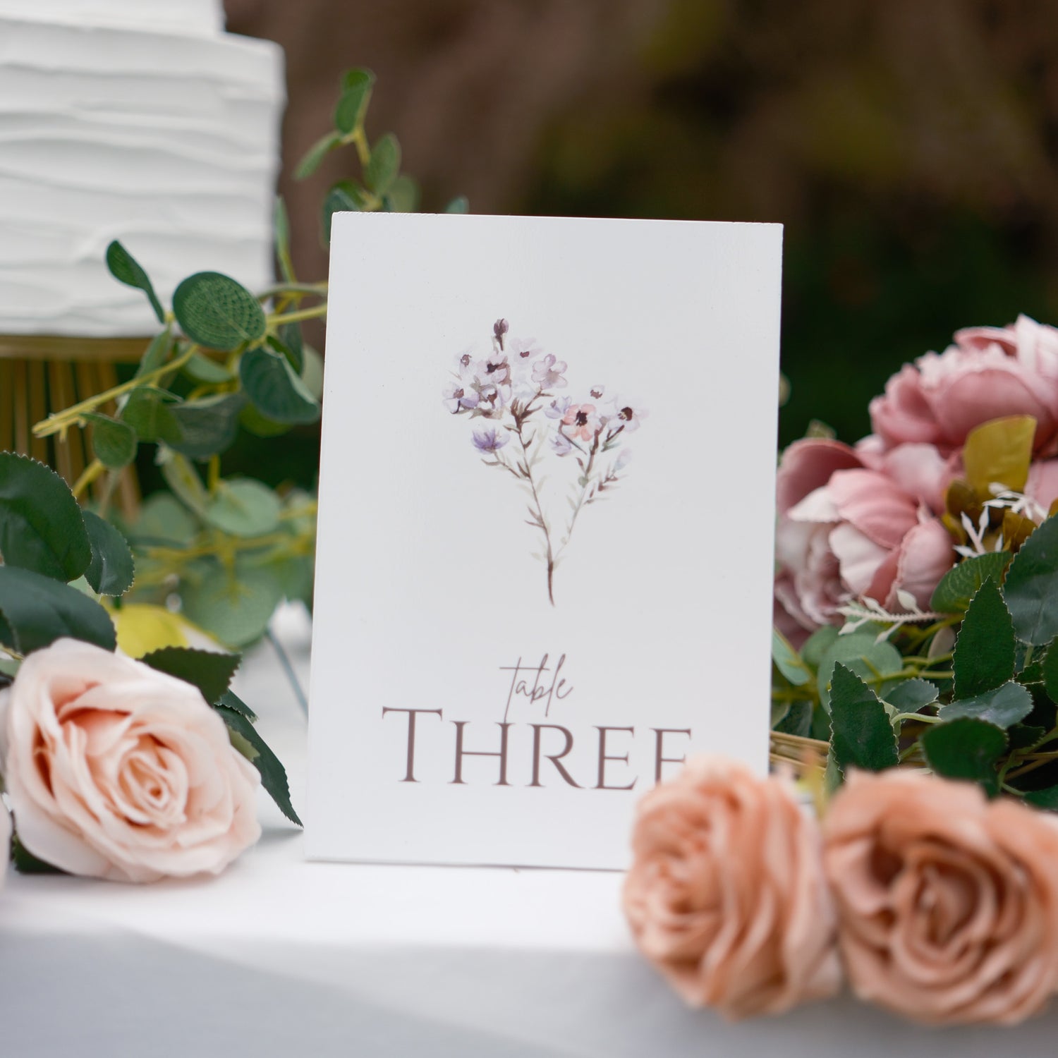 Floral table numbers