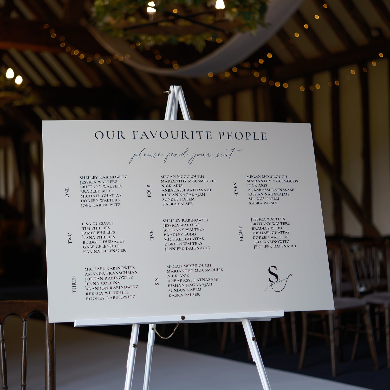 wedding seating chart