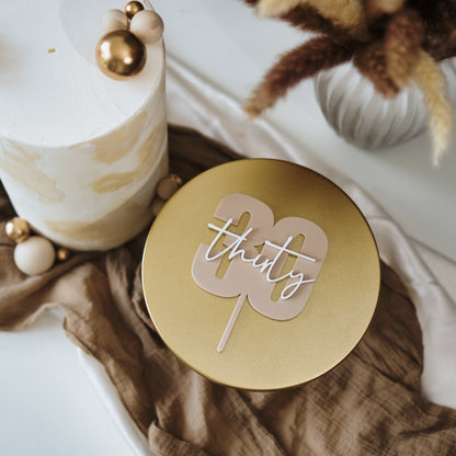 Thirty cake topper