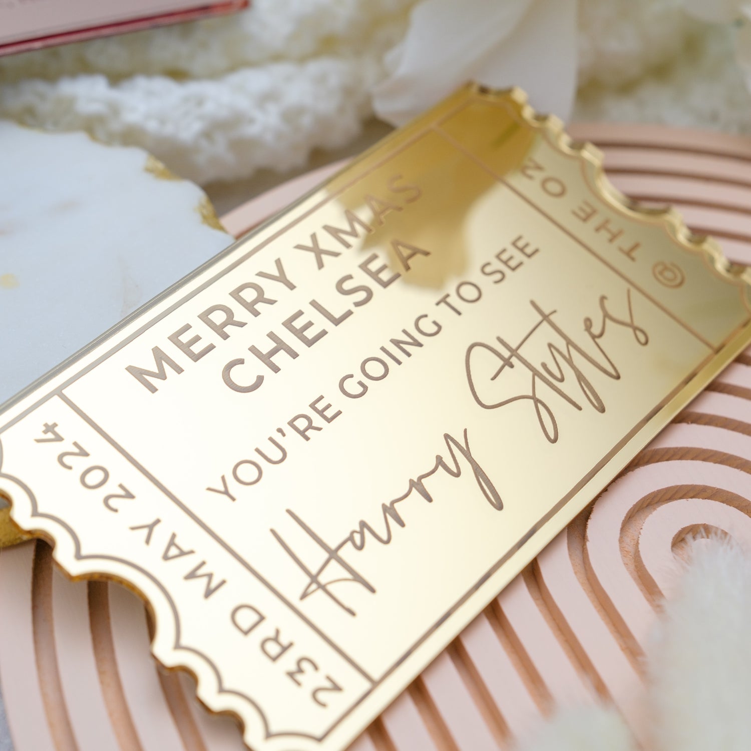 Personalised Acrylic Gift Ticket by Inketch – inketch
