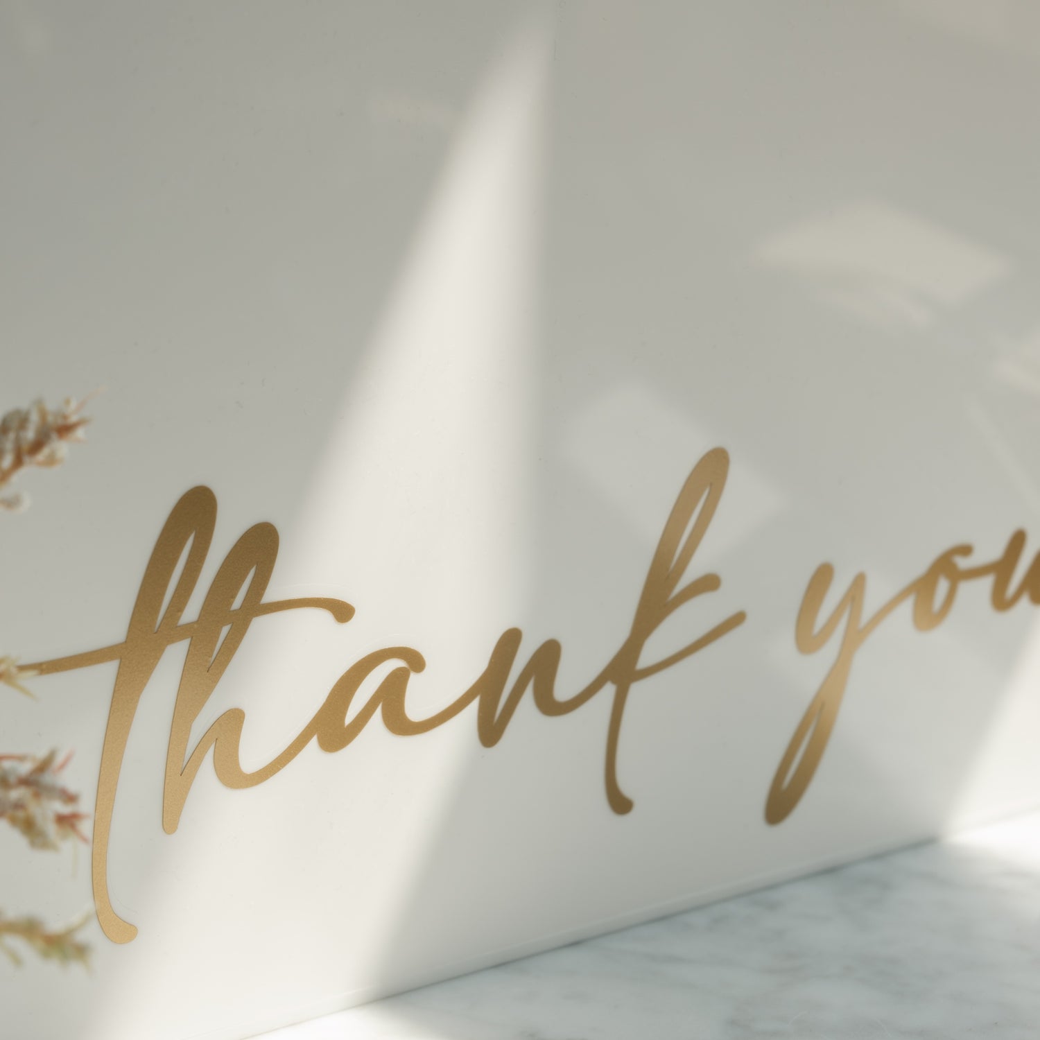 Acrylic Thank You Wedding Card Box
