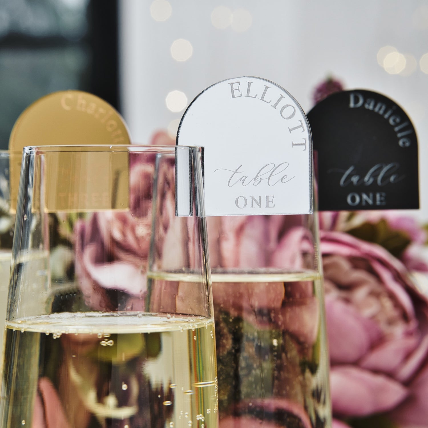 Wedding table plan charms