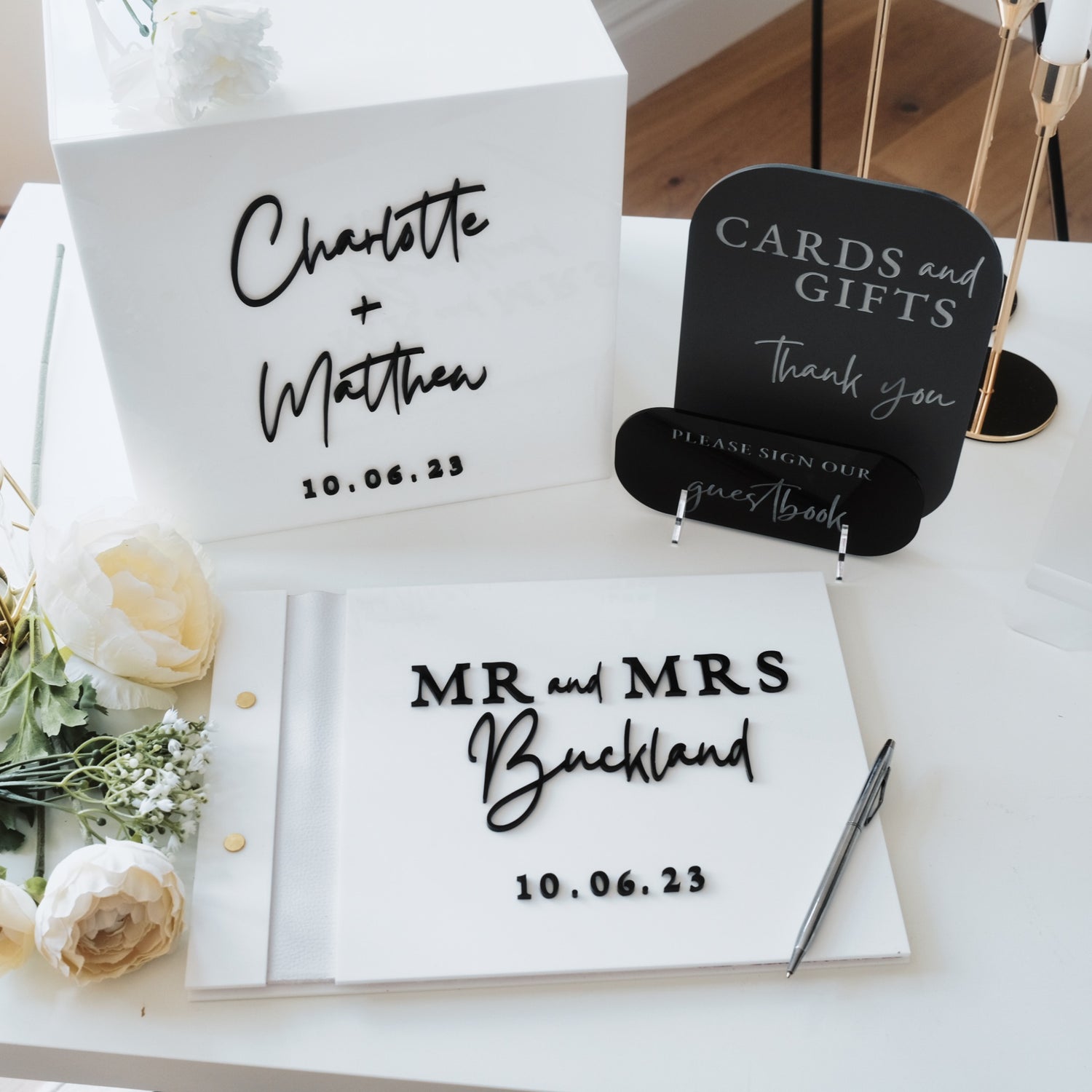 Wedding signs and guestbook