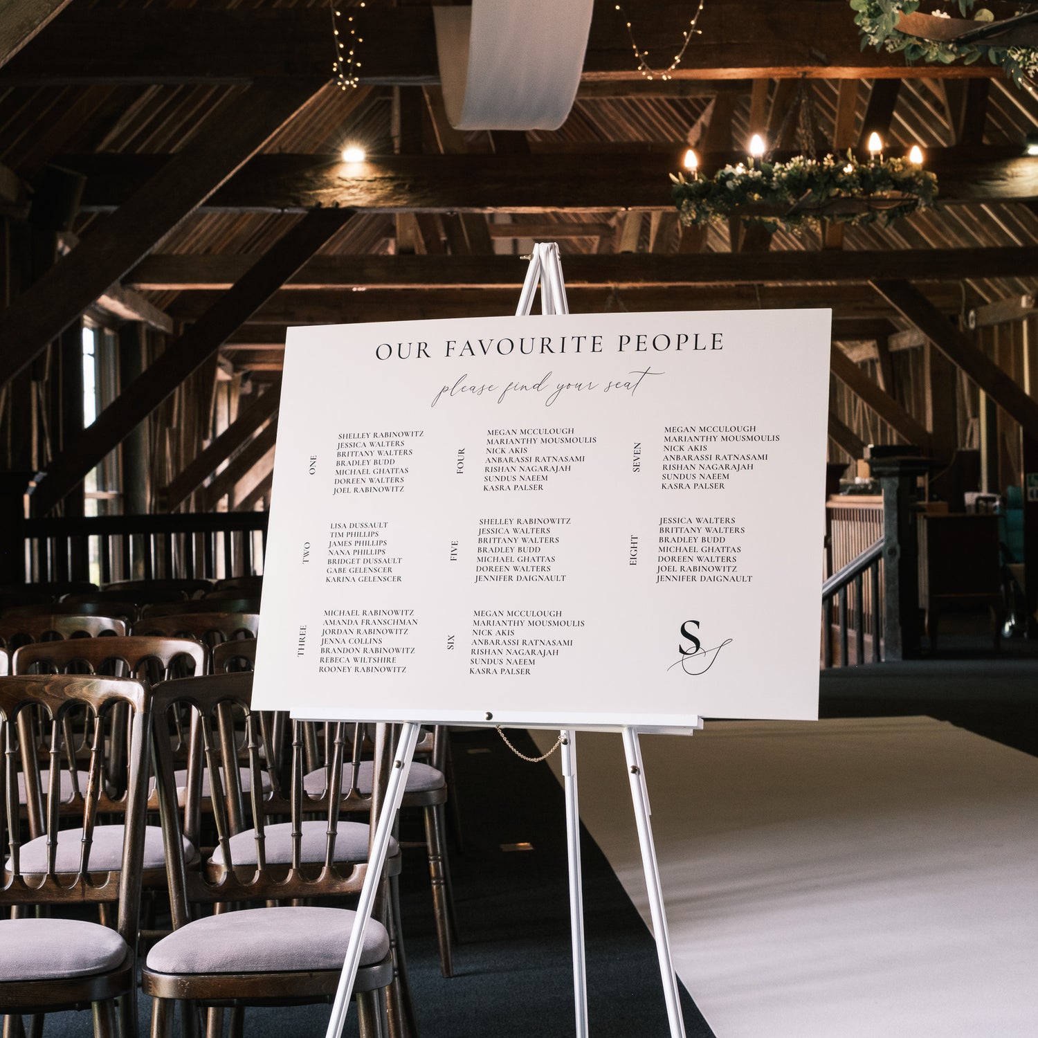 wedding table chart