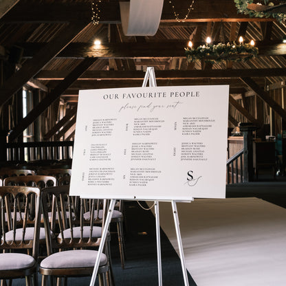 wedding table chart
