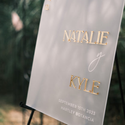Arch shape wedding welcome A2 sign