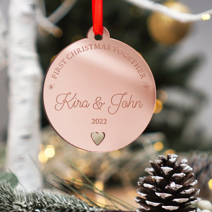 first Christmas together bauble ornament for couples