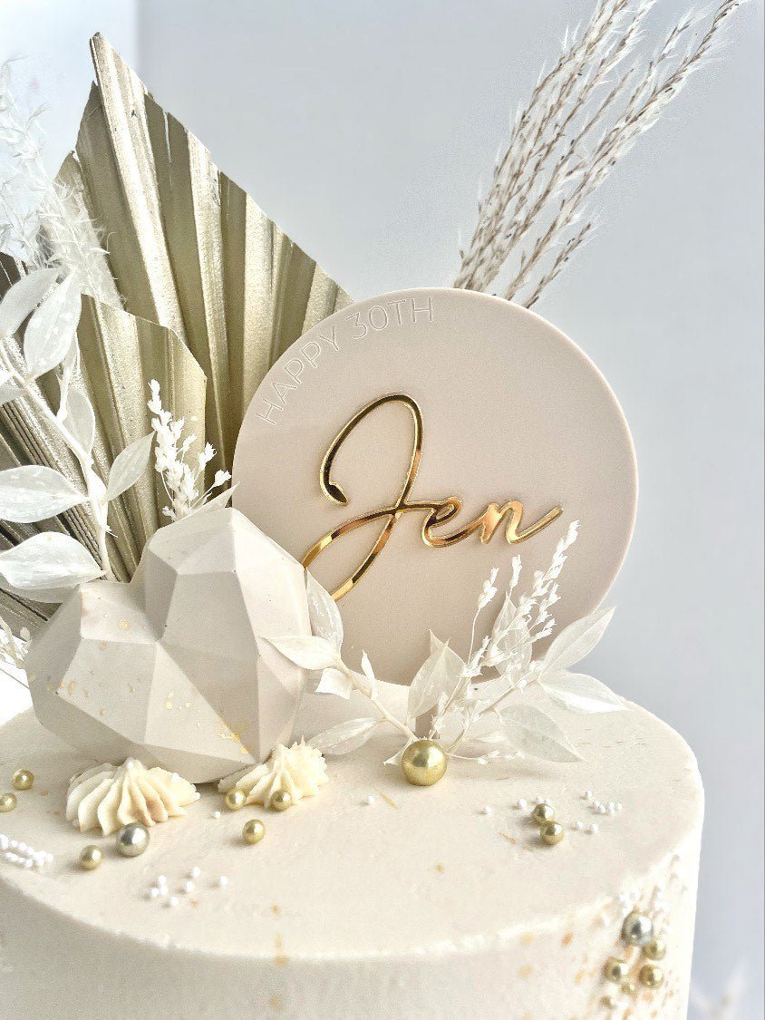 Double Layer Paddle Cake Topper