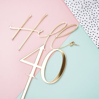 40 cake topper