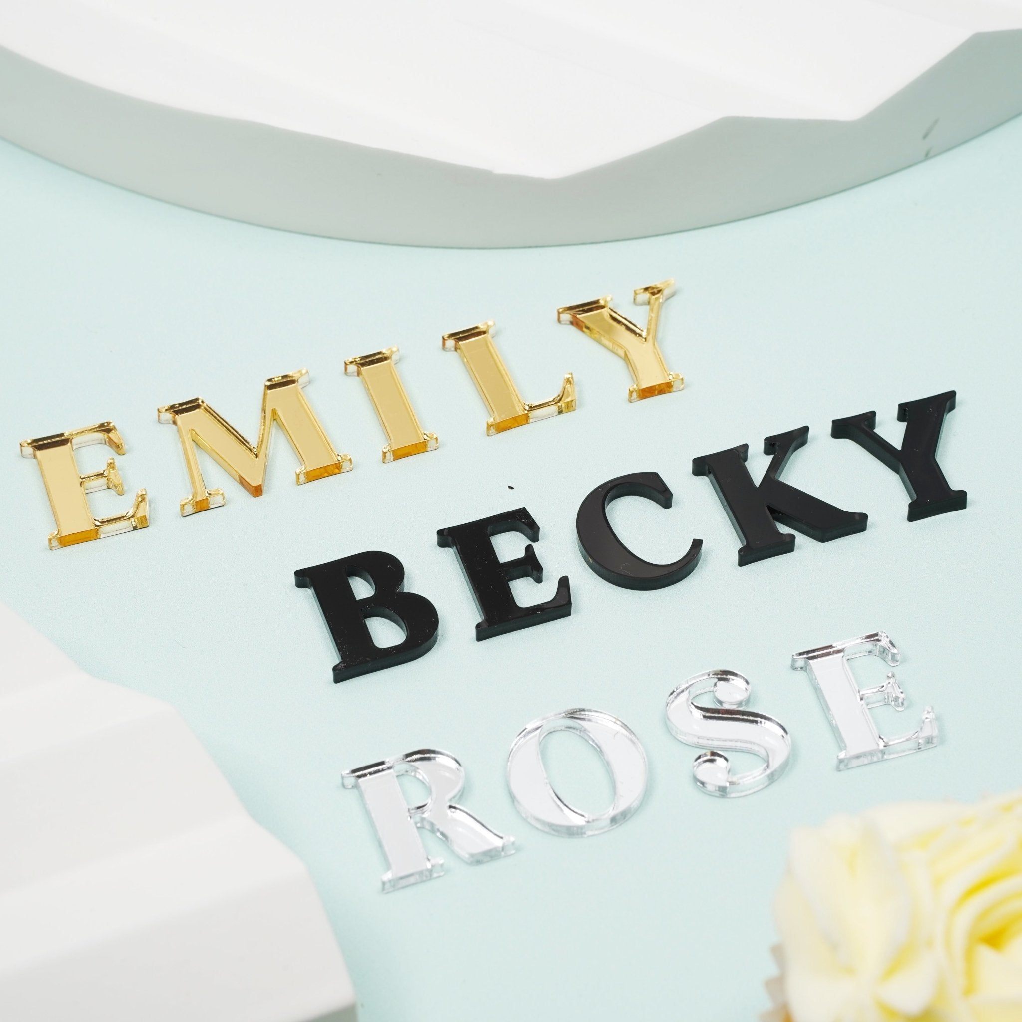 Personalised cake charm letters 