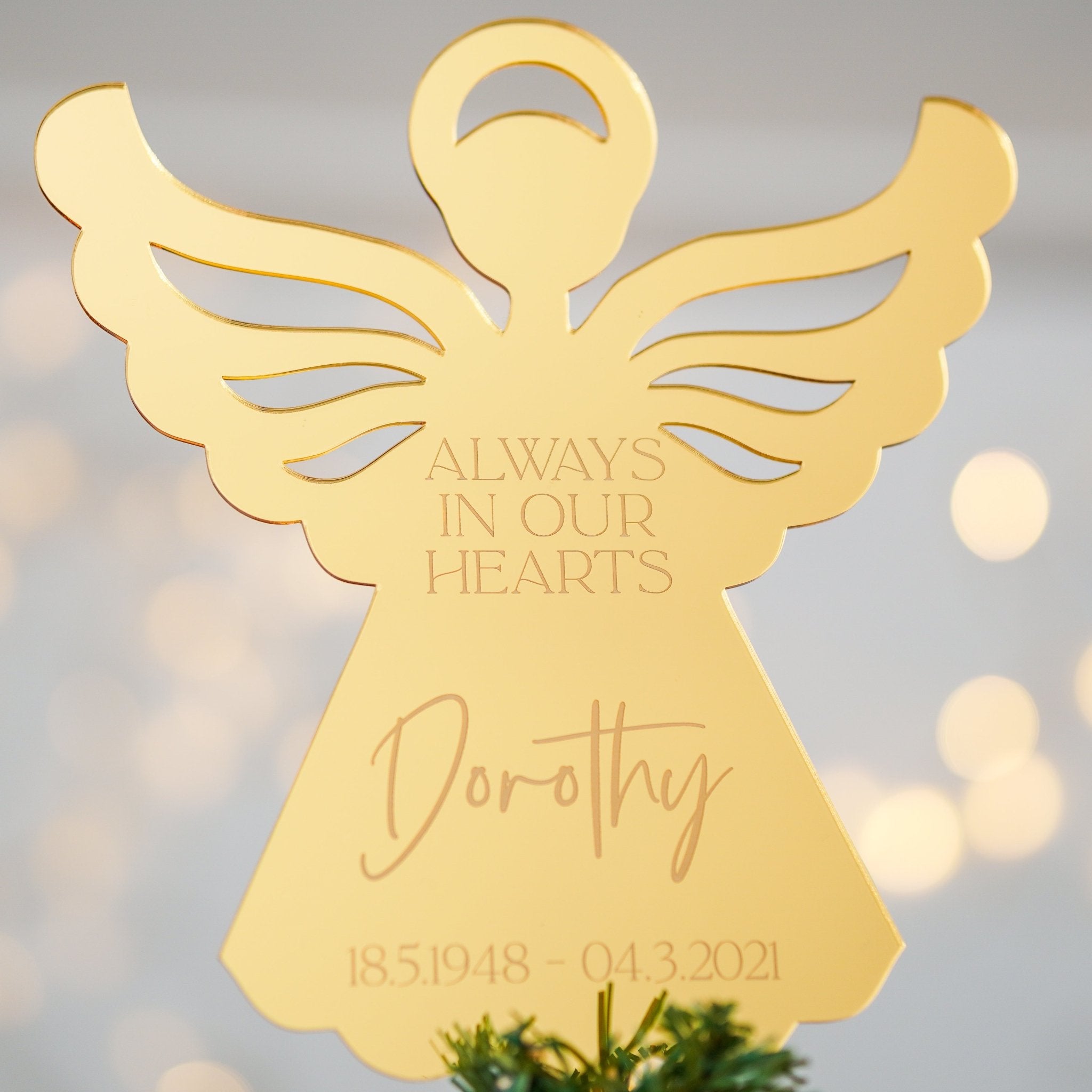 Personalised Christmas Angel Tree Topper