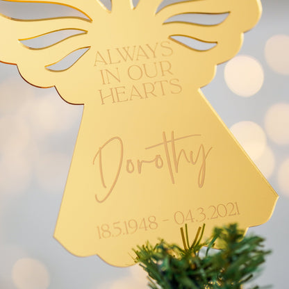 Personalised Christmas Angel Tree Topper