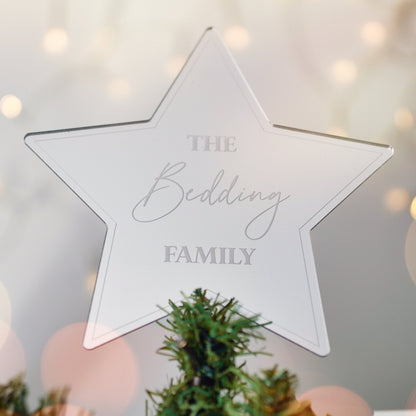 Personalised Christmas Star Tree Topper