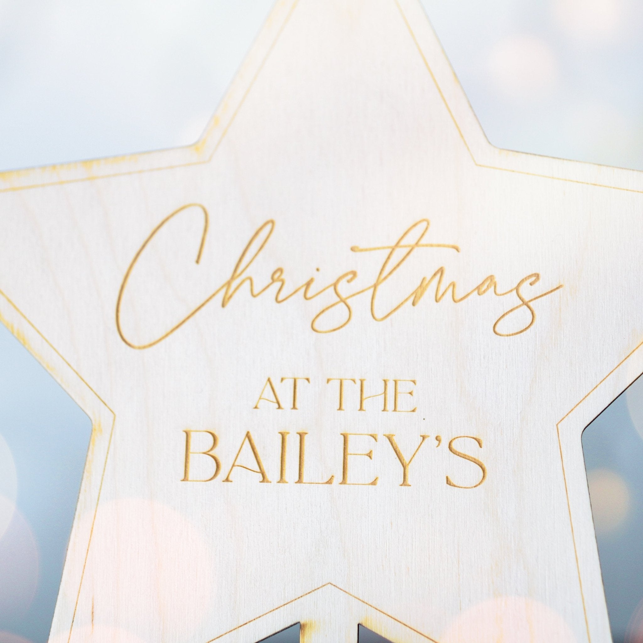 Personalised Christmas Star Tree Topper