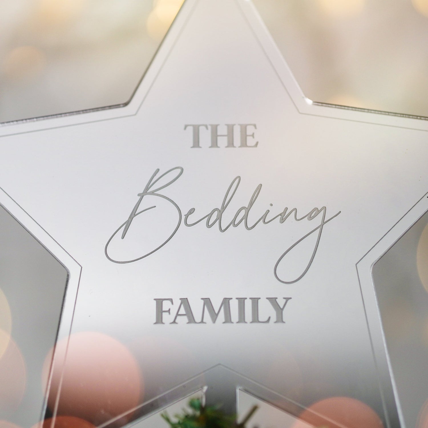 Personalised Christmas Star Tree Topper