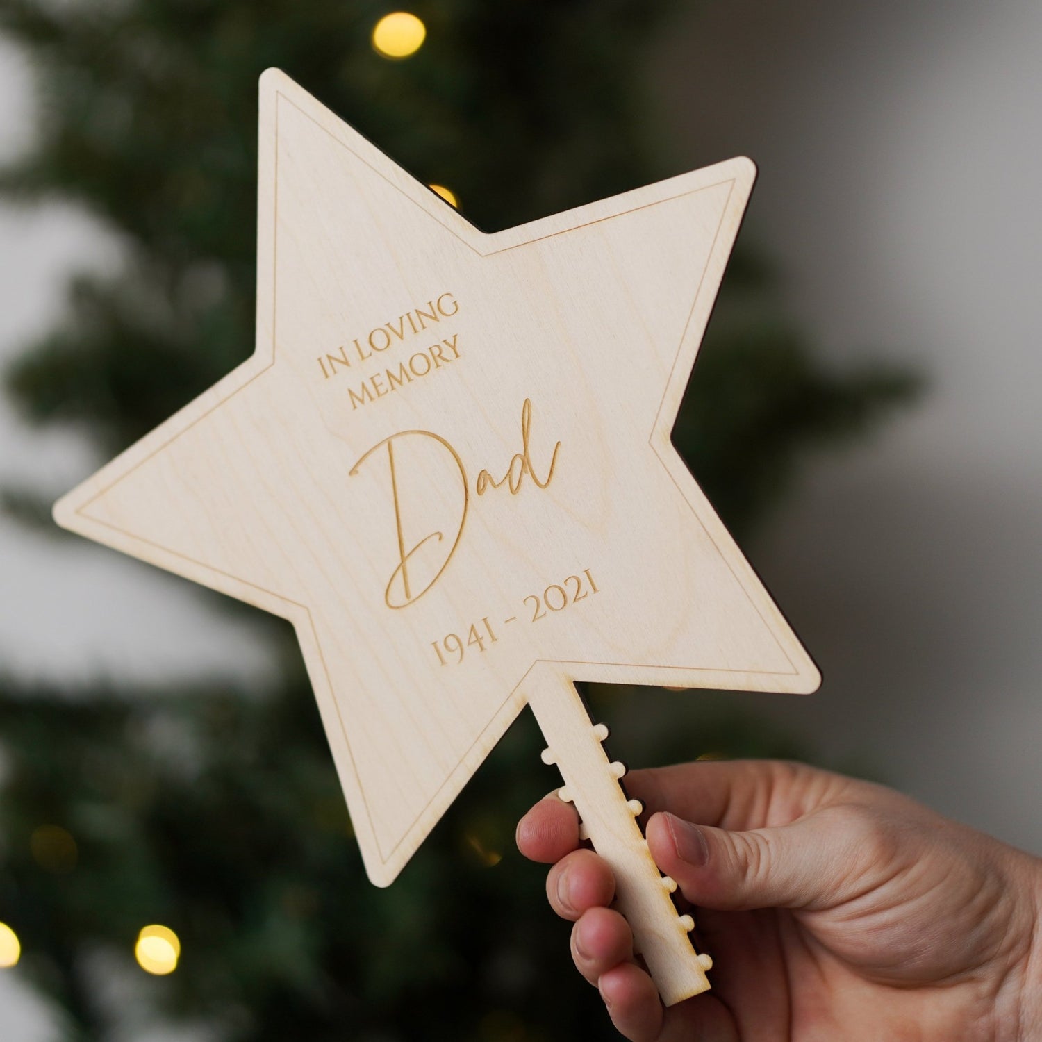 Personalised Memorial Christmas Tree Topper