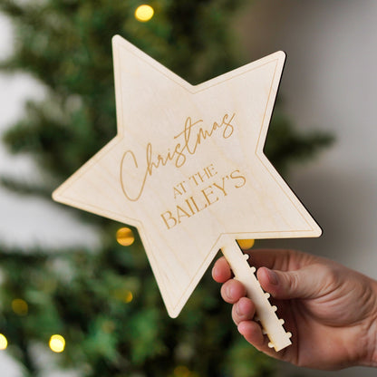 Personalised Christmas Star Tree Topper