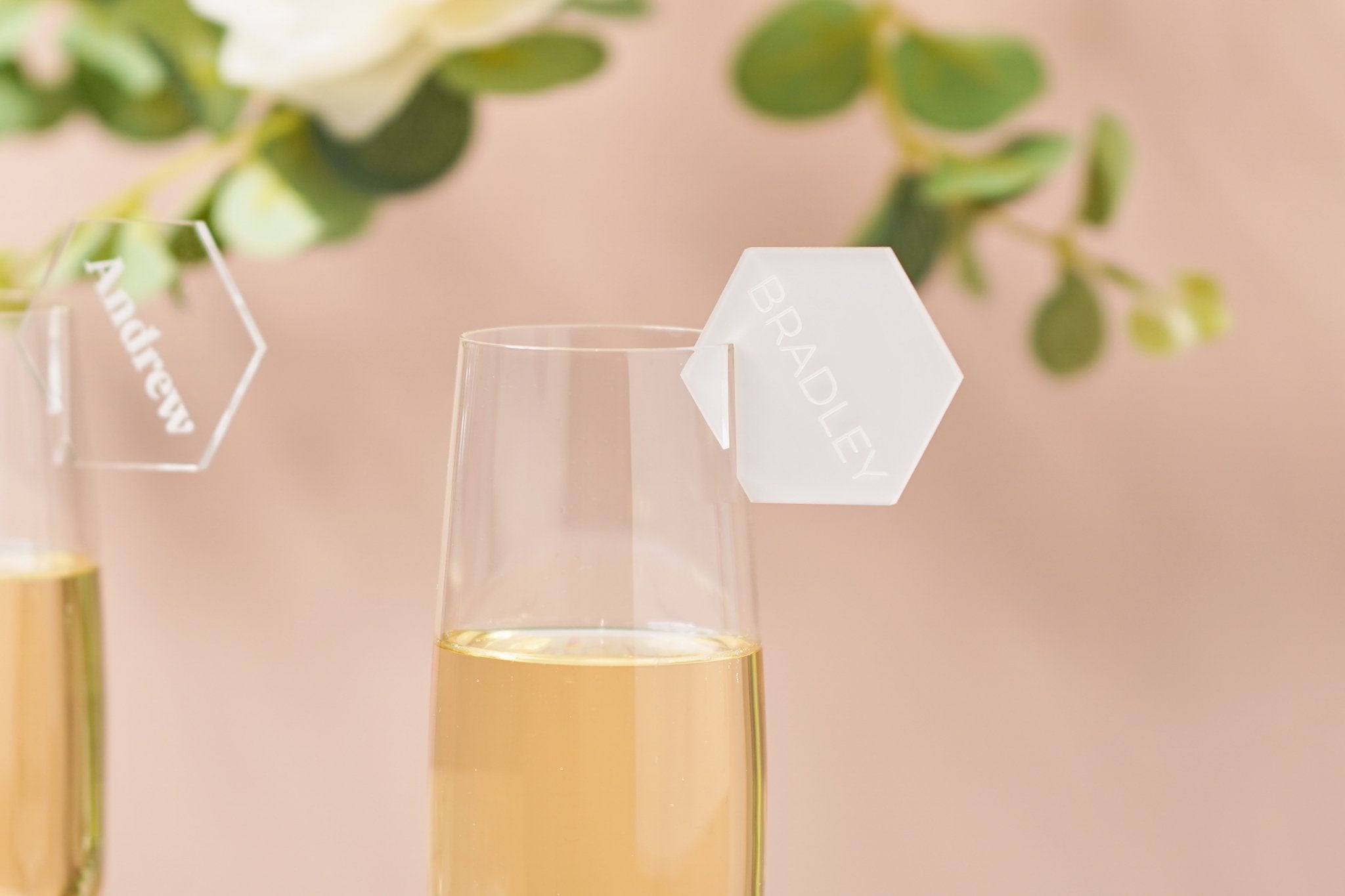 Wedding wine glass place name setting ideas