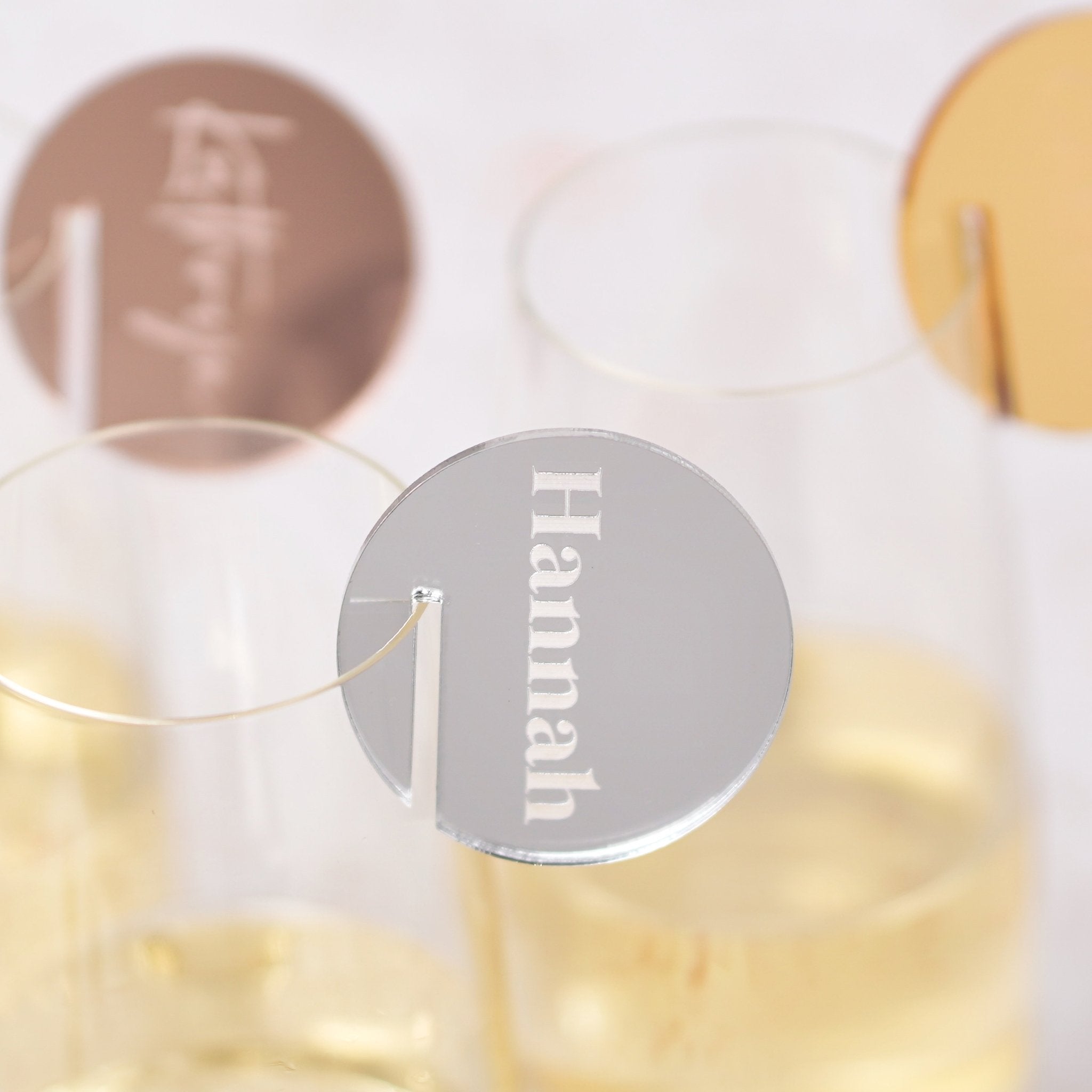 Personalised Wedding Name Drink Place Setting