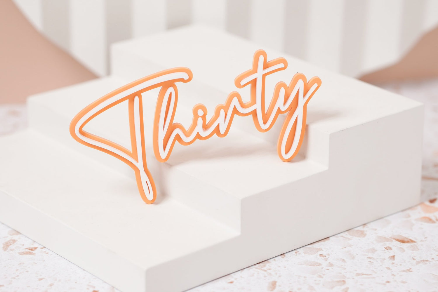 Double Acrylic Cake Charm Name and Number Set