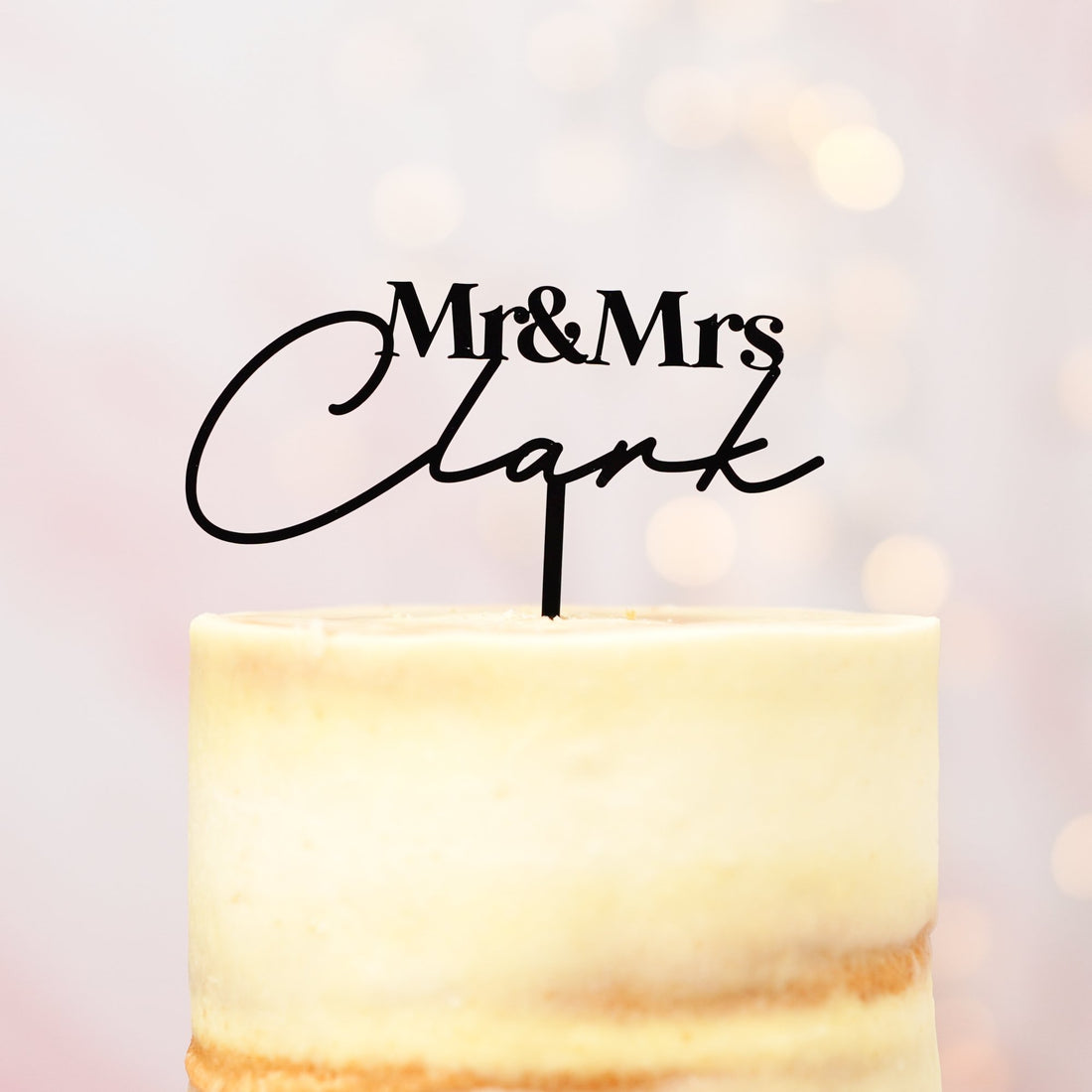 Mr &amp; Mrs Wedding Cake Topper Personalised