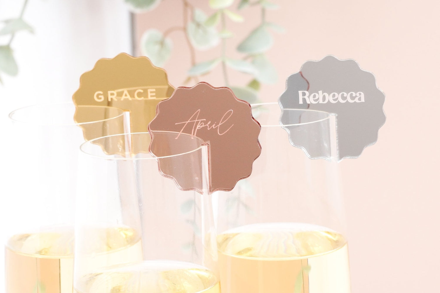 Acrylic personalised drink charms