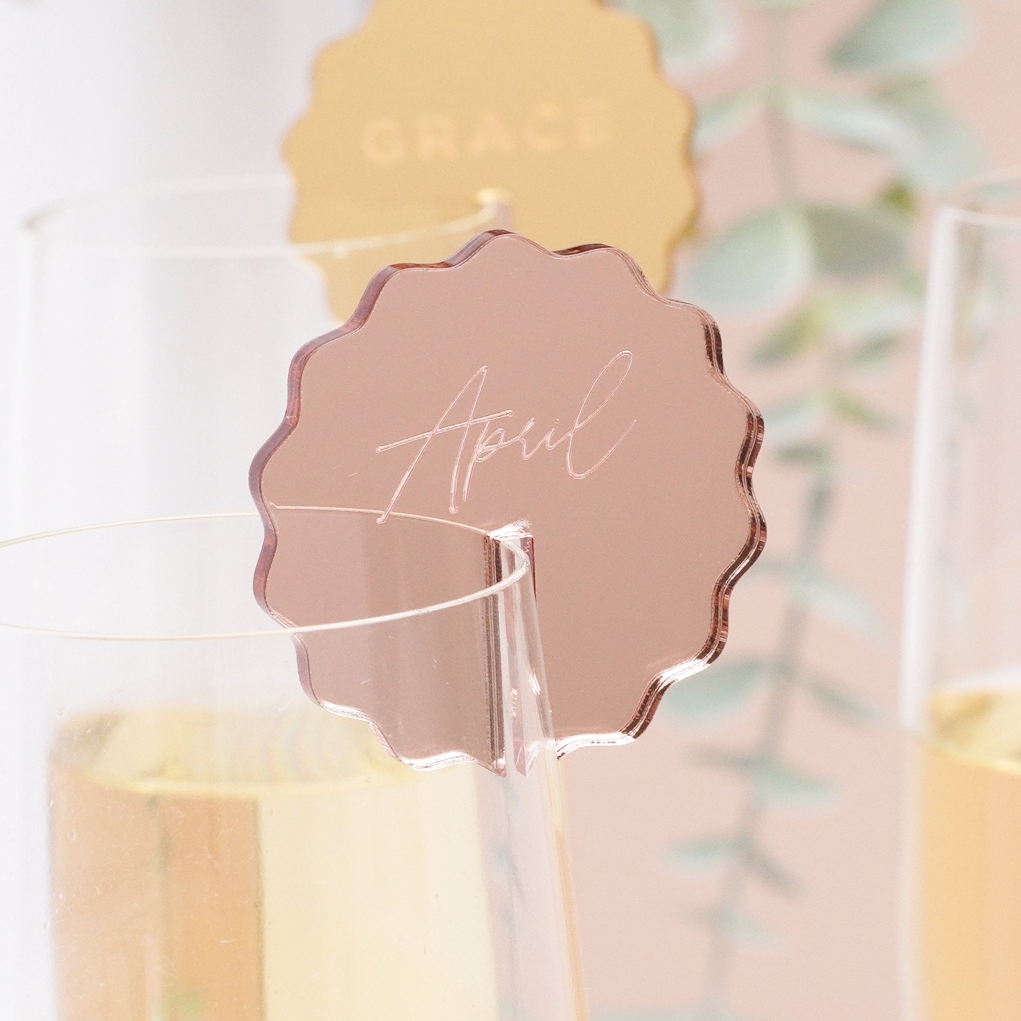 Personalised Party drink charms