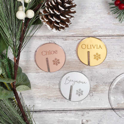 Snowflake drink charms