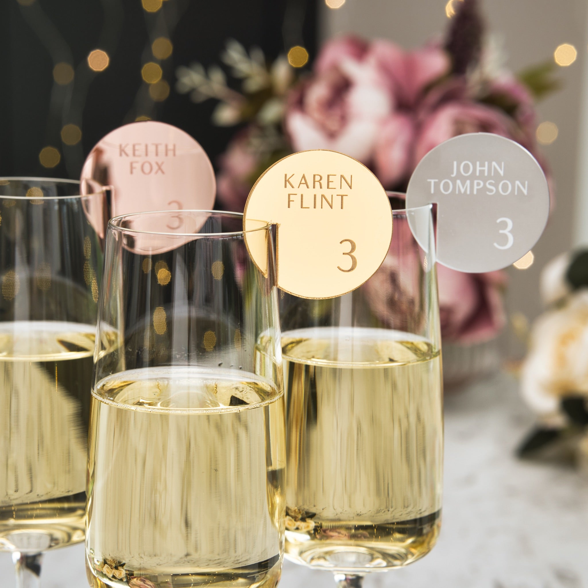 Champagne Escort Cards