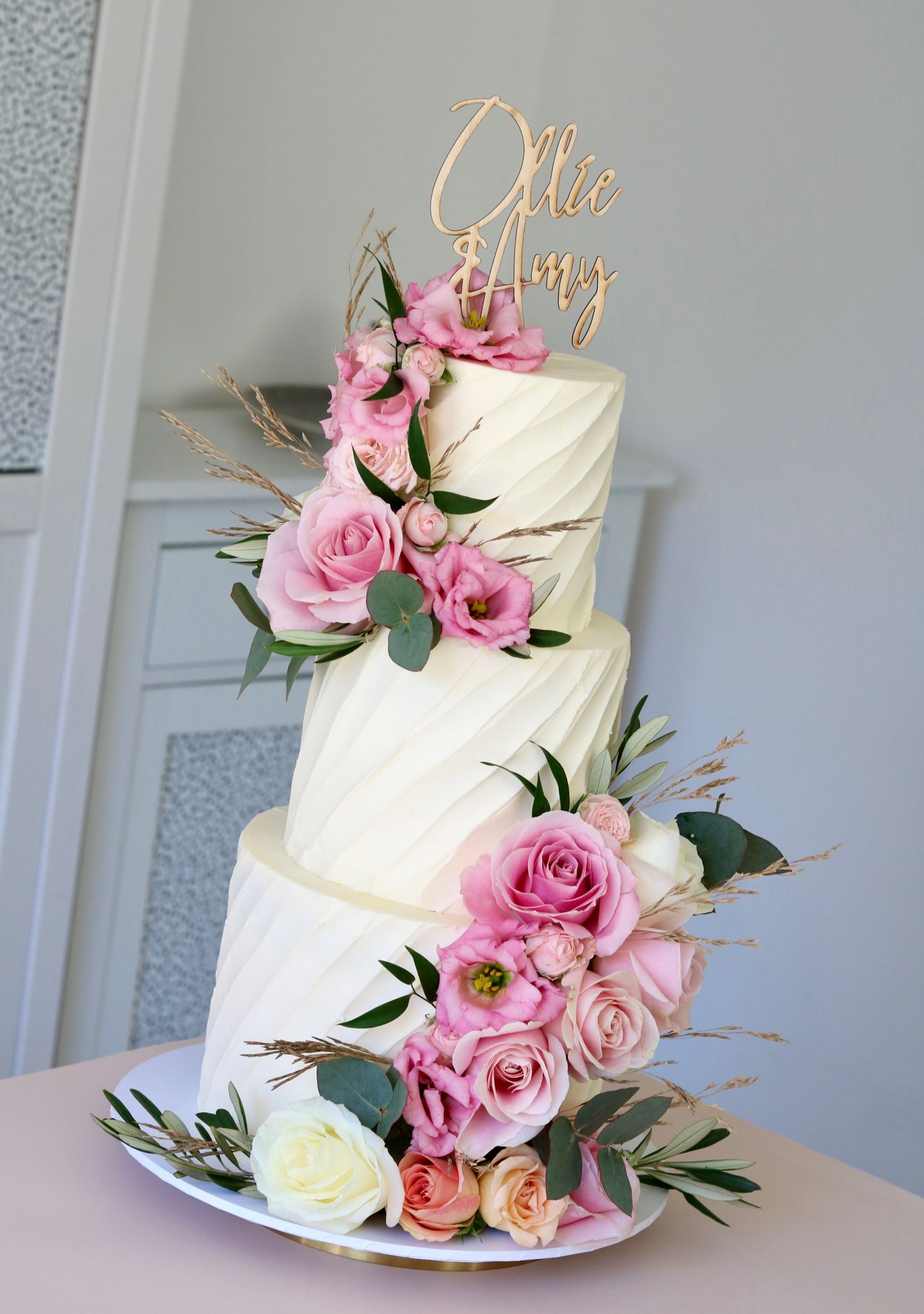 Personalised wedding cake topper