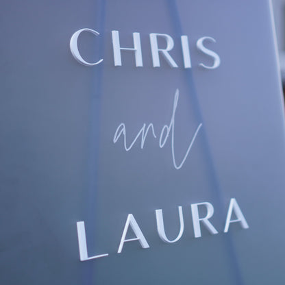 Personalised welcome sign