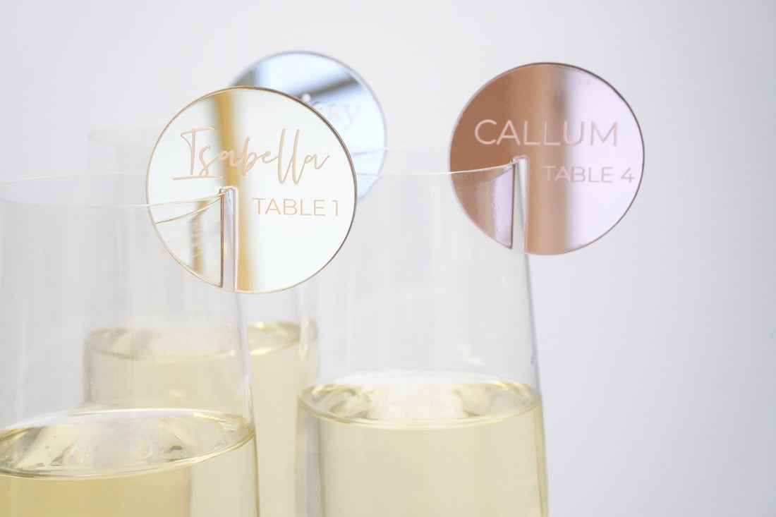 Wedding Drink Charms With Table Numbers