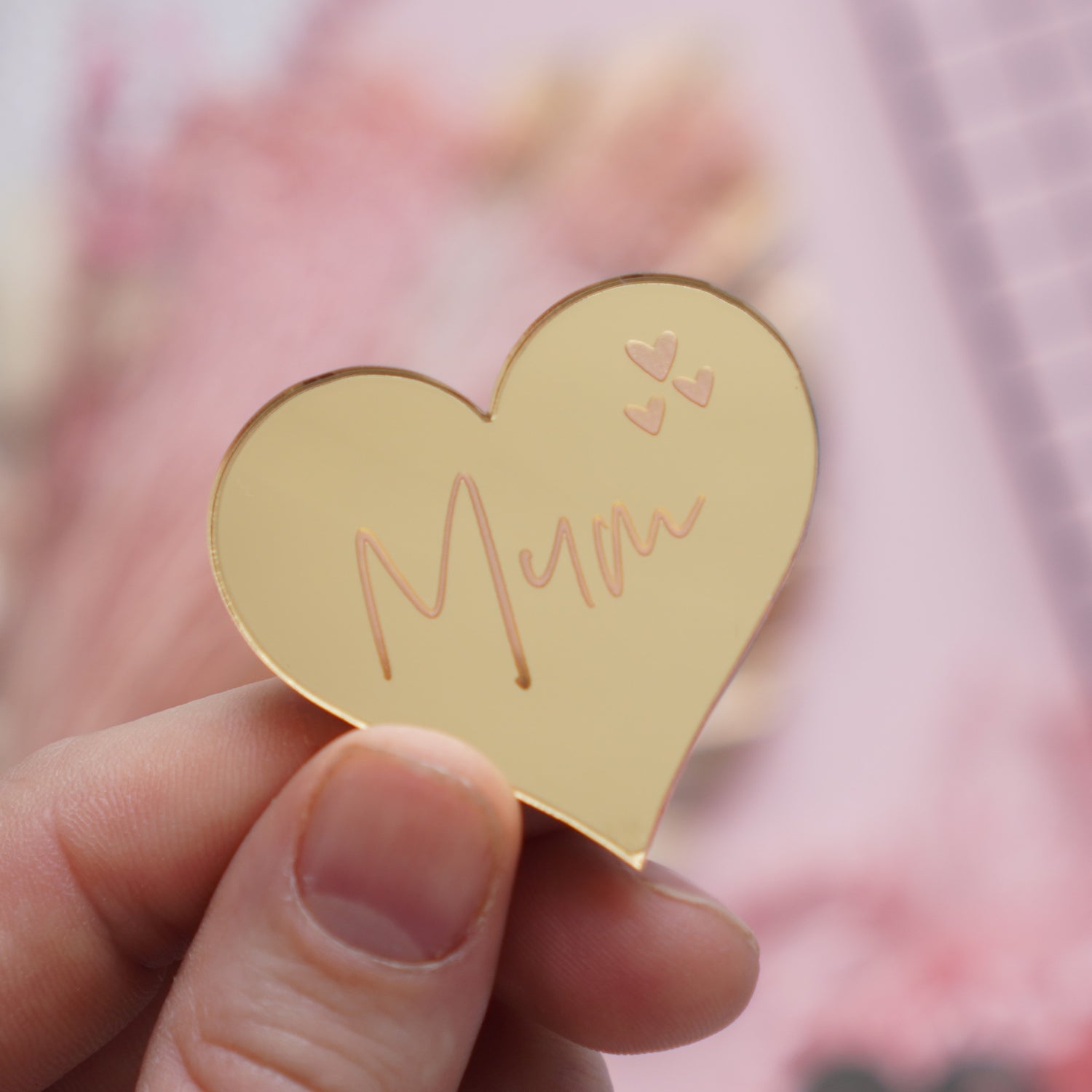 Mothers Day Heart Cupcake Toppers