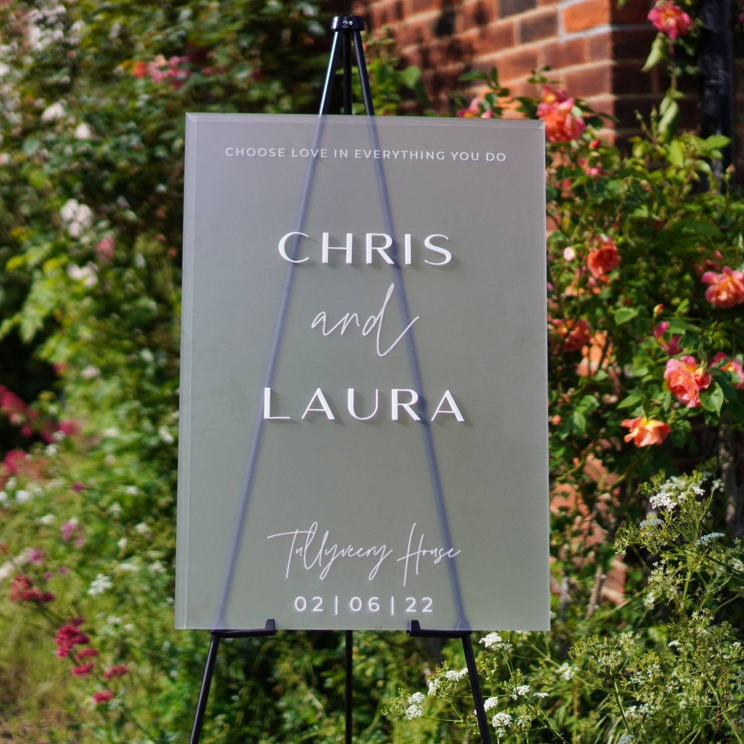 Personalised welcome to our wedding sign