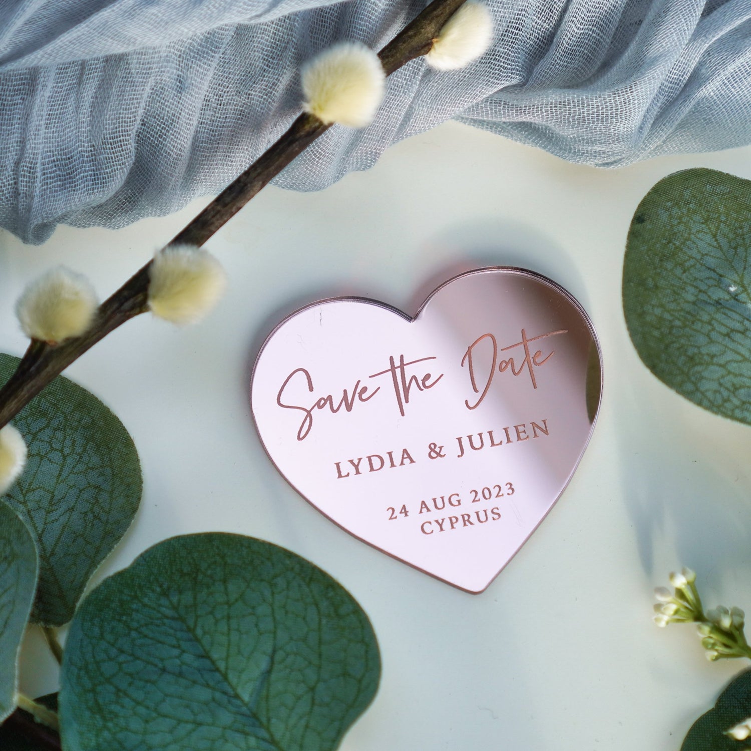 Save The Date Heart Shaped Magnet