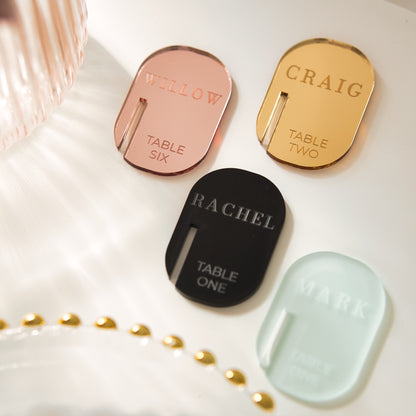 Personalised acrylic  Drink Charms With Table Numbers