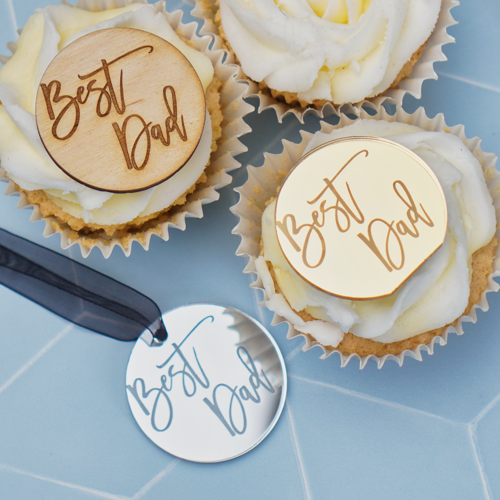 Best Dad Cake Discs or Gift Tags